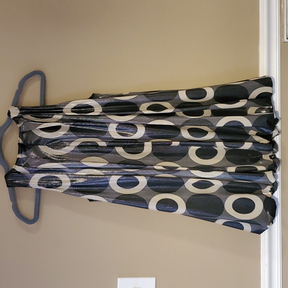 Joseph Ribkoff Monochrome Circle Pattern Mini Dre… - image 2